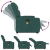 vidaXL Electric Stand up Massage Recliner Chair Dark Green Fabric