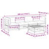 vidaXL 5 Piece Garden Sofa Set with Cushions Solid Wood Pine