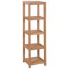 vidaXL 4-Tier Bathroom Storage Rack Solid Teak 42x42x165 cm