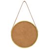 vidaXL Wall Mirror with Strap 40 cm Gold