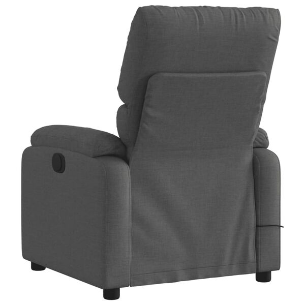 vidaXL Electric Massage Recliner Chair Dark Grey Fabric
