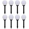 vidaXL Outdoor Pathway Lamps 8 pcs LED 15 cm with Ground Spike