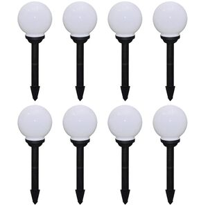 vidaXL Outdoor Pathway Lamps 8 pcs LED 15 cm with Ground Spike