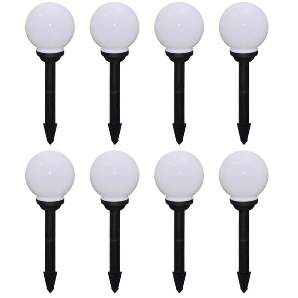 vidaXL Outdoor Pathway Lamps 8 pcs LED 15 cm with Ground Spike