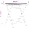 vidaXL Folding Garden Table Ø90x75 cm Solid Eucalyptus Wood