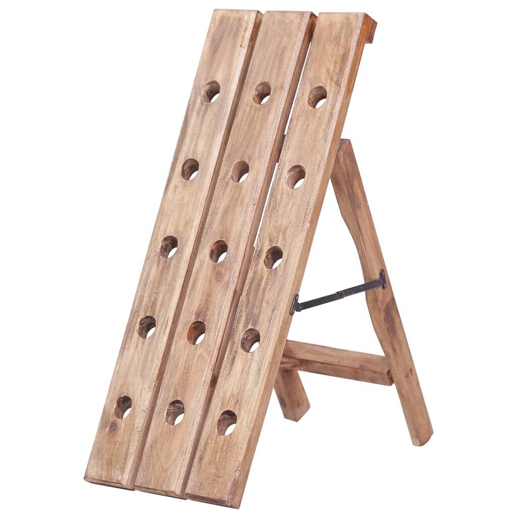 vidaXL Wine Rack for 15 Bottles 26x50x70 cm Solid Mahogany Wood