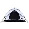 vidaXL Camping Tent Dome 4-Person White Blackout Fabric Quick Release