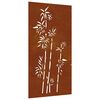 vidaXL Garden Wall Decoration 105x55 cm Corten Steel Bamboo Design