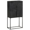 vidaXL Sideboard Black 60x30x120 cm Solid Acacia and Mango Wood