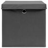 vidaXL Storage Boxes with Lids 4 pcs Grey 32x32x32 cm Fabric