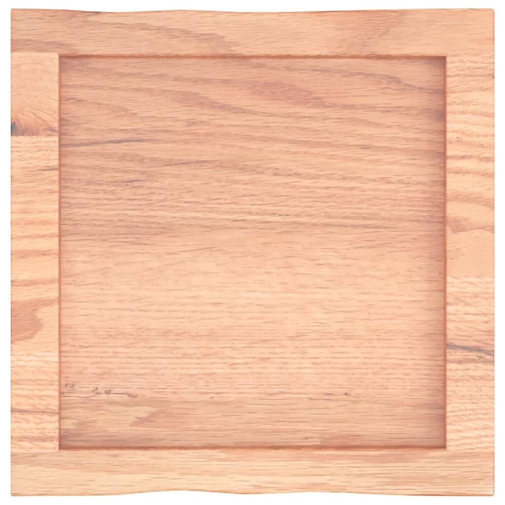 vidaXL Table Top Light Brown 40x40x(2-4) cm Treated Solid Wood Live Edge