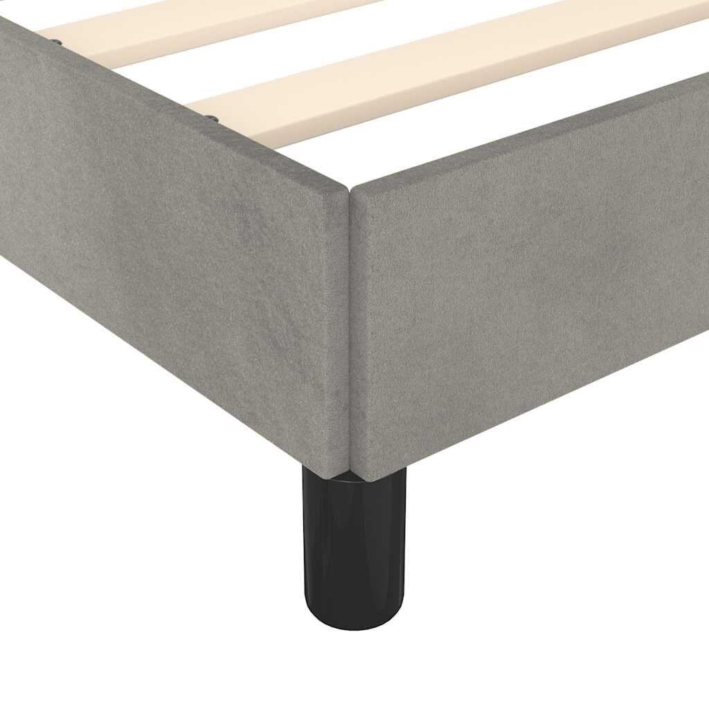 vidaXL Bed Frame without Mattress Light Grey California King Velvet