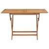 vidaXL Folding Garden Table 120x70x75 cm Solid Teak Wood
