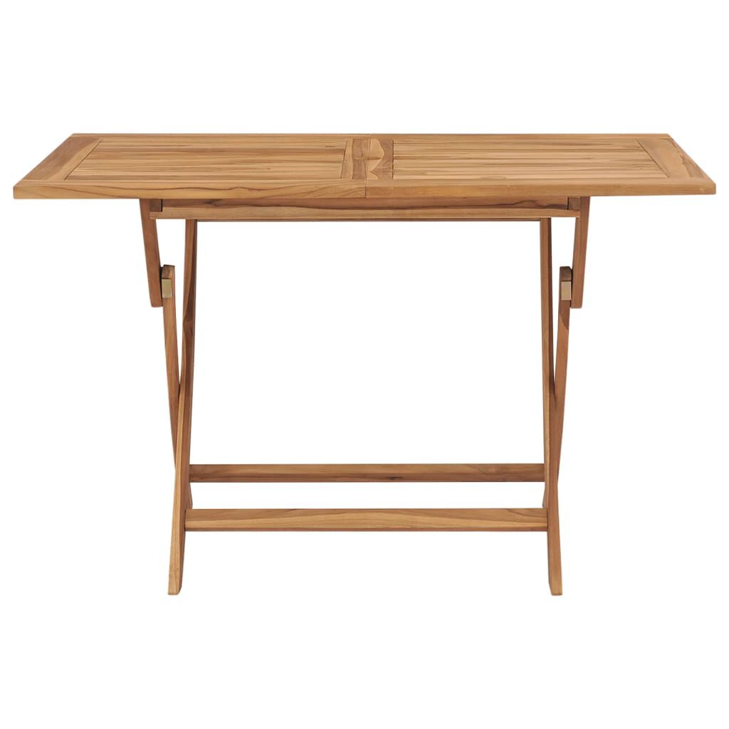 vidaXL Folding Garden Table 120x70x75 cm Solid Teak Wood