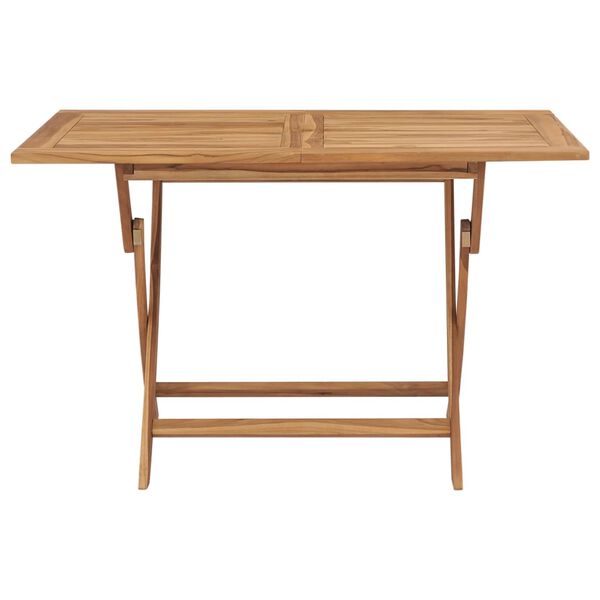 vidaXL Folding Garden Table 120x70x75 cm Solid Teak Wood