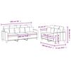 vidaXL 2 Piece Sofa Set with Cushions Black Fabric