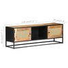 vidaXL TV Cabinet 120x30x40 cm Rough Mango Wood and Natural Cane