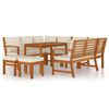 vidaXL 9 Piece Garden Dining Set with Cushions Solid Wood Acacia