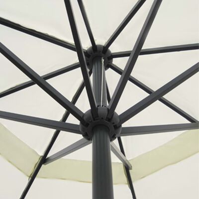 vidaXL Garden Parasol White Aluminium 500 cm