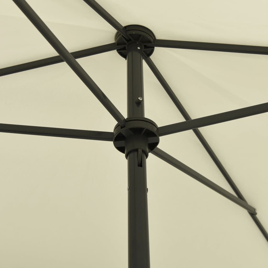 vidaXL Beach Parasol Sand Yellow 200x125 cm
