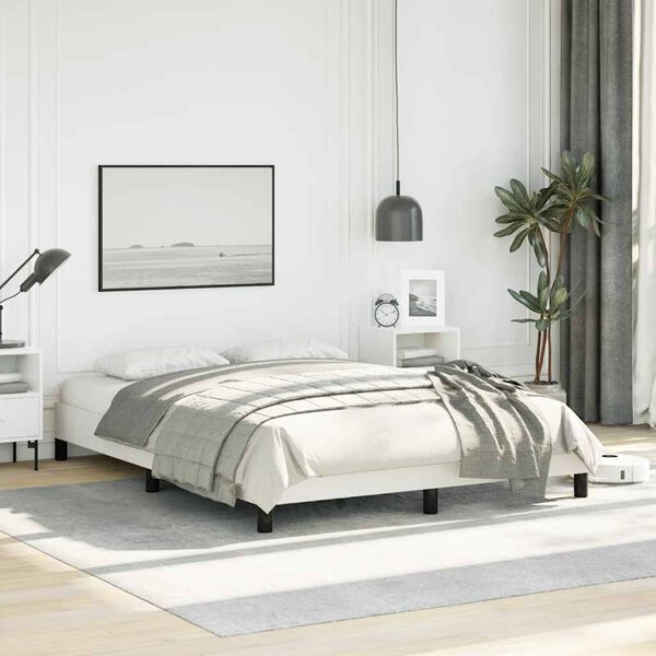 vidaXL Bed Frame without Mattress White 137x190 cm Full Faux Leather