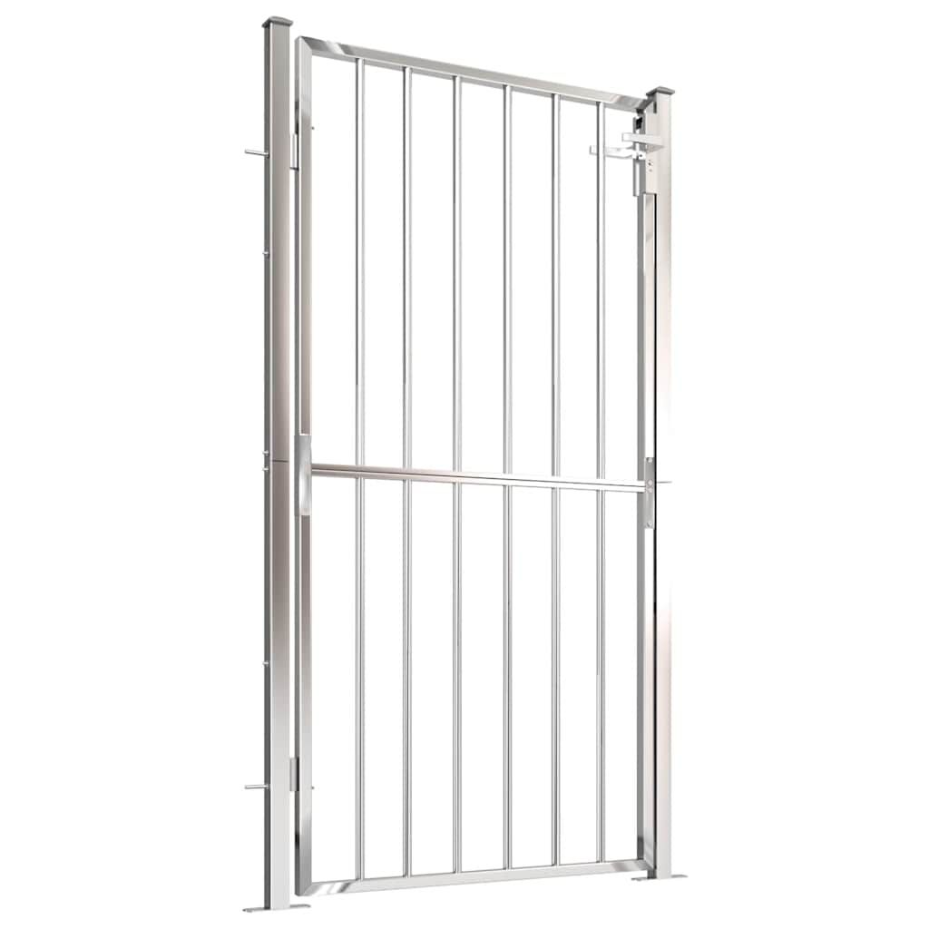 vidaXL Garden Gate 100x180 cm Stainless Steel