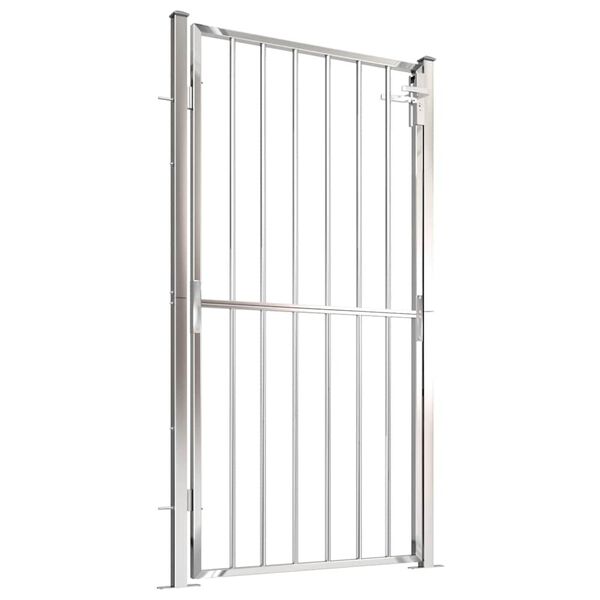vidaXL Garden Gate 100x180 cm Stainless Steel