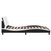 vidaXL Bed Frame without Mattress "Zadar" Black and White 152x203 cm Faux Leather
