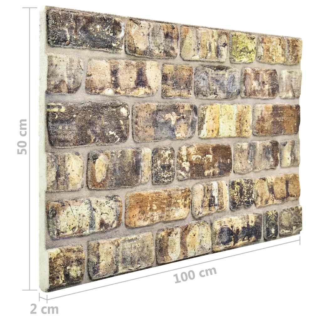 vidaXL 3D Wall Panels with Multicolour Brick Design 10 pcs EPS