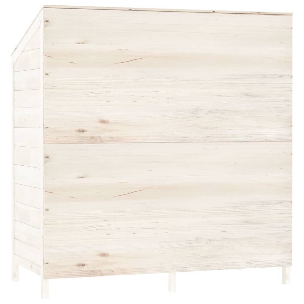 vidaXL Garden Shed White 102x52x112 cm Solid Wood Fir