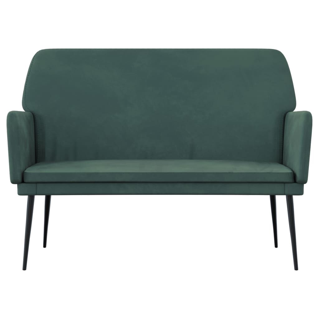 vidaXL Bench Dark Green 108x79x79 cm Velvet