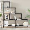 vidaXL Bookcase 4-Stair Black 139x33.5x149 cm Engineered Wood