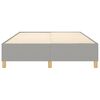 vidaXL Bed Frame without Mattress Light Grey Queen Fabric (US Only)