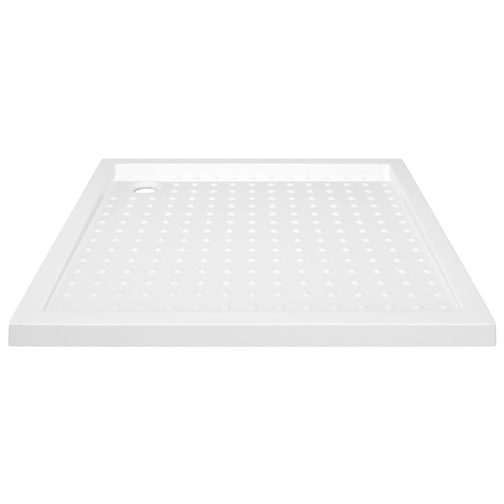 vidaXL Shower Base Tray with Dots White 90x90x4 cm ABS
