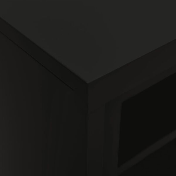 vidaXL Sliding Door Cabinet Black 90x40x90 cm Steel