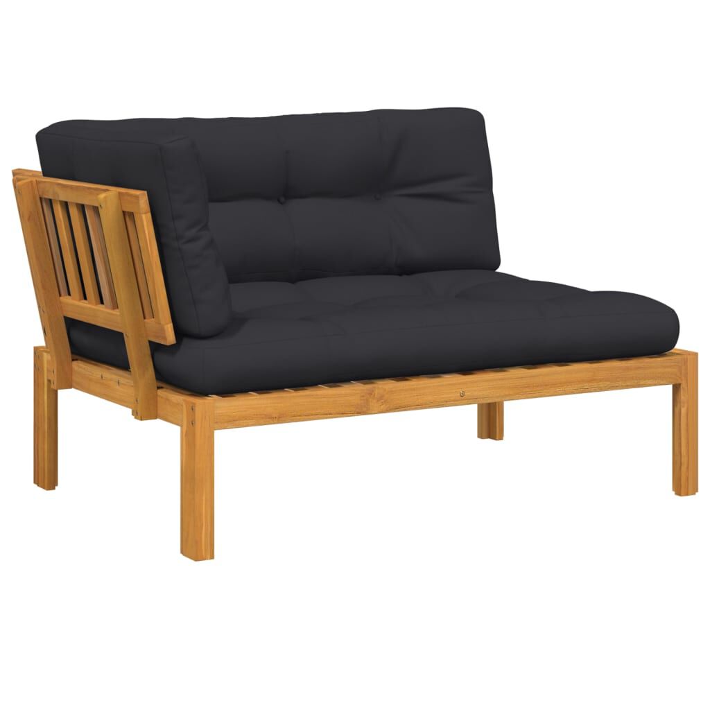 vidaXL Garden Pallet Corner Sofa with Cushions Solid Wood Acacia