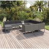 vidaXL 12 Piece Garden Lounge Set with Cushions Poly Rattan Grey