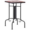 vidaXL Mosaic Side Table Terracotta and White Ceramic