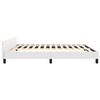 vidaXL Bed Frame without Mattress White King Faux Leather