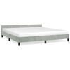 vidaXL Bed Frame without Mattress Light Grey 183x213 cm Velvet