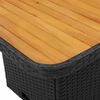 vidaXL 5 Piece Garden Dining Set with Cushions Black Poly Rattan