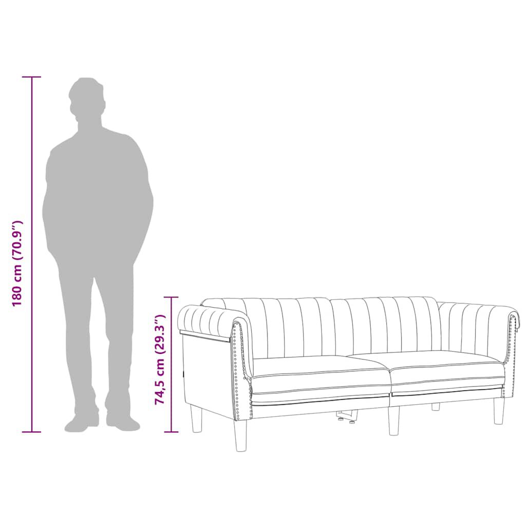 vidaXL Sofa 2-Seater Dark Green Velvet