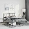 vidaXL Metal Bed Frame without Mattress with Headboard Black 135x190cm