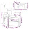 vidaXL Massage Chair Cream 70.5 x 96.5 x 95 cm Fabric and metal