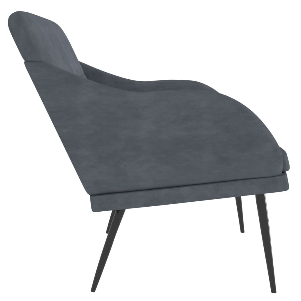 vidaXL Bench Dark Grey 110x76x80 cm Velvet