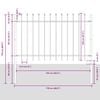 vidaXL Garden Fence Grey 1.7 x 1.2 m Powder-coated Steel
