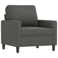 vidaXL Sofa Chair Dark Grey 60 cm Velvet