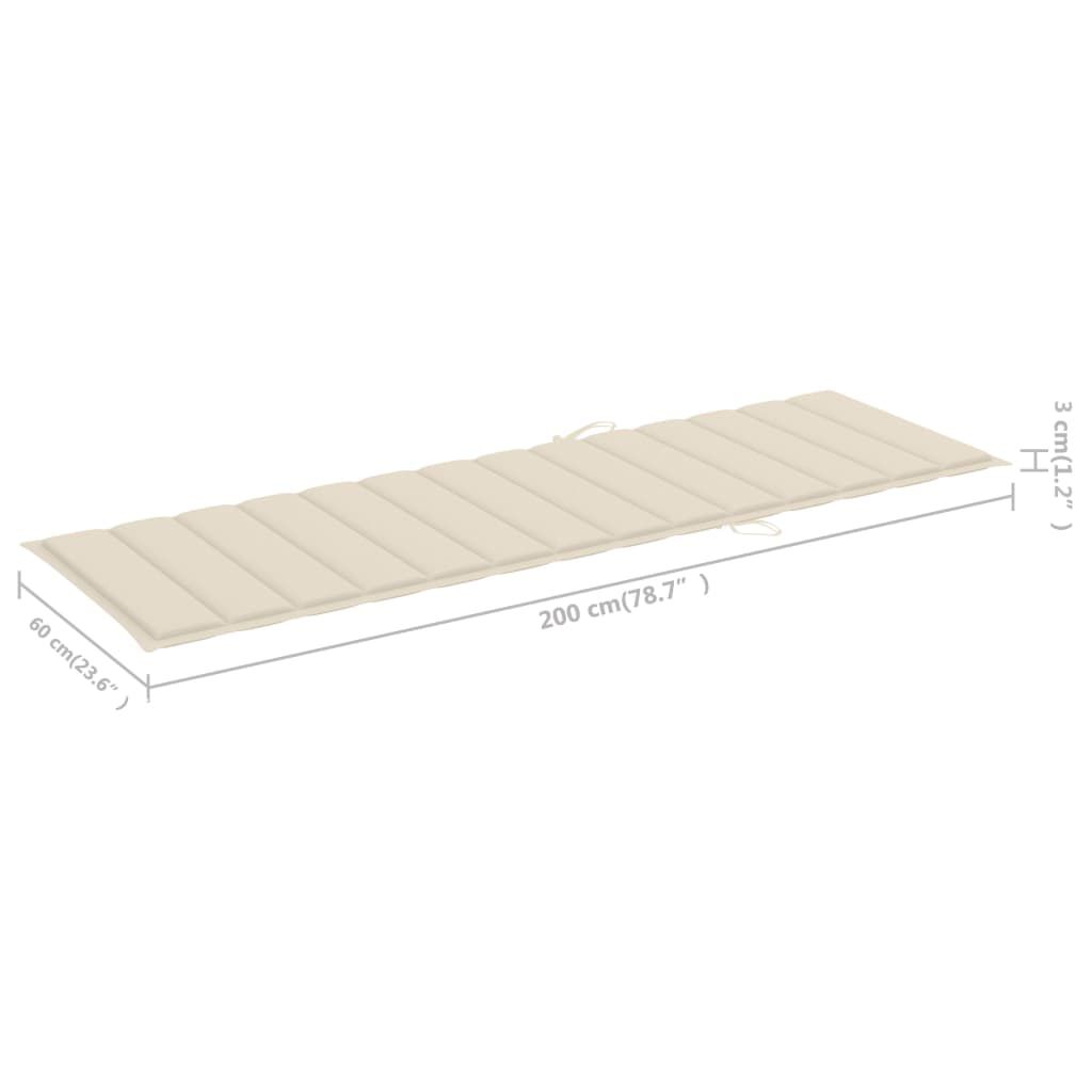 vidaXL 2-Person Garden Sun Lounger with Cushion Grey Solid Acacia Wood