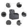 vidaXL Electric Recliner Chair Grey Faux Leather