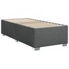 vidaXL Bed Frame without Mattress Dark Grey Twin Fabric